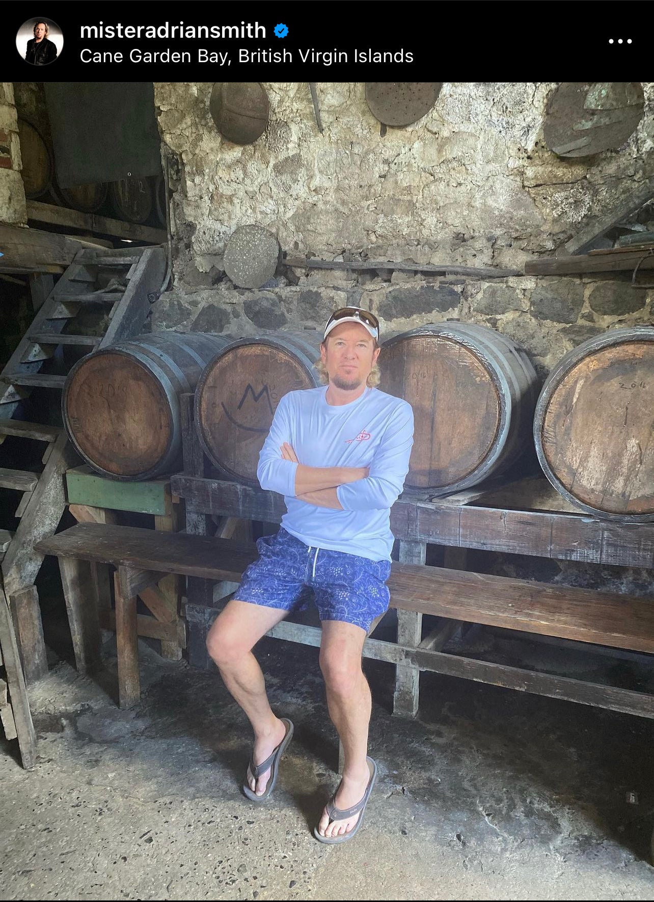 Adrian Smith, guitarist of the rock band Smith/Kotzen, visited the Callwood Distillery in December 2022